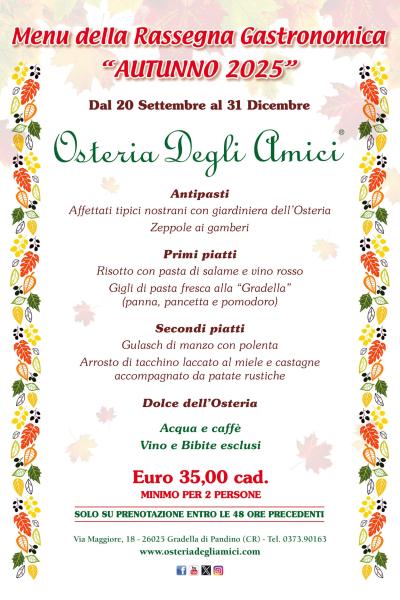 Rassegna Gastr. Autunno 2025 Rassegna Gastr. Autunno 2025